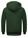 Hettegenser Herre Monokrom Med Glidelås Myk Materialblanding-3