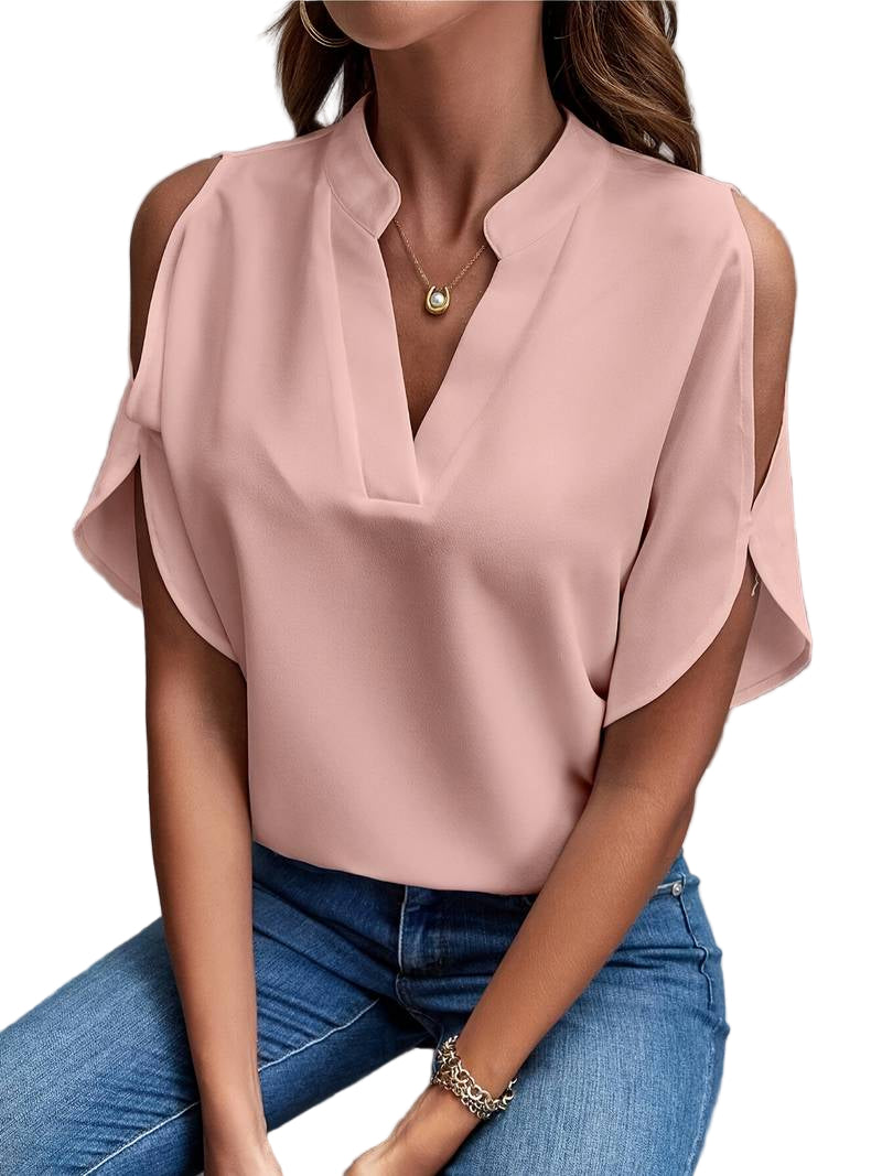 Variant image for Dame Skulderfri Bluse Elegant Lett Stoff-1