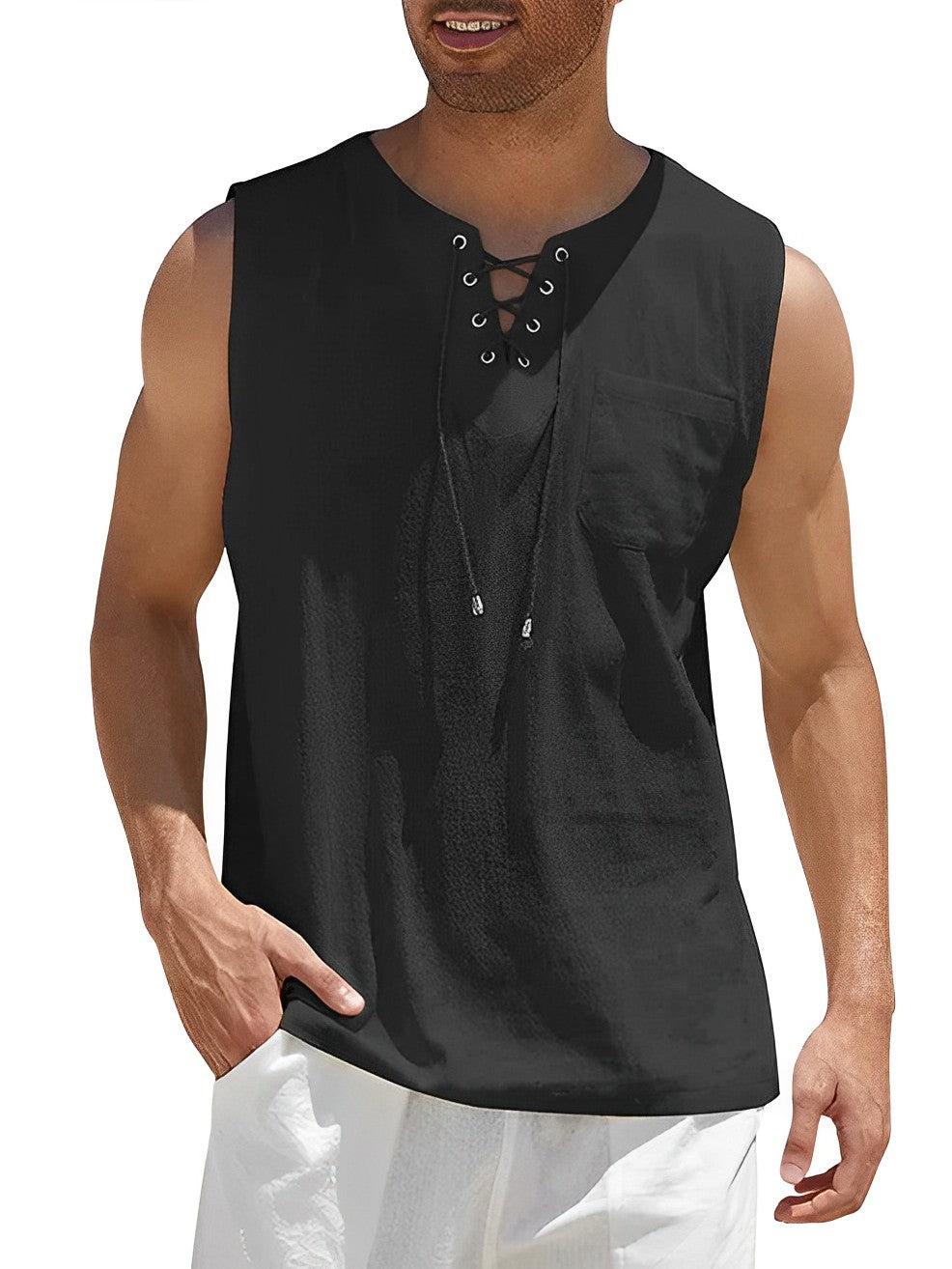 Menns Tanktop Komfortabel Pustende Stoff-3