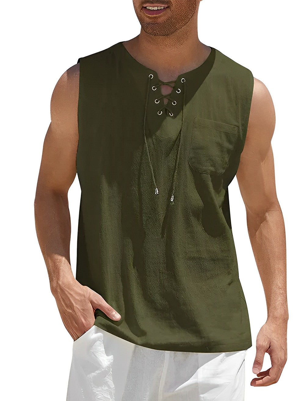 Menns Tanktop Komfortabel Pustende Stoff-1