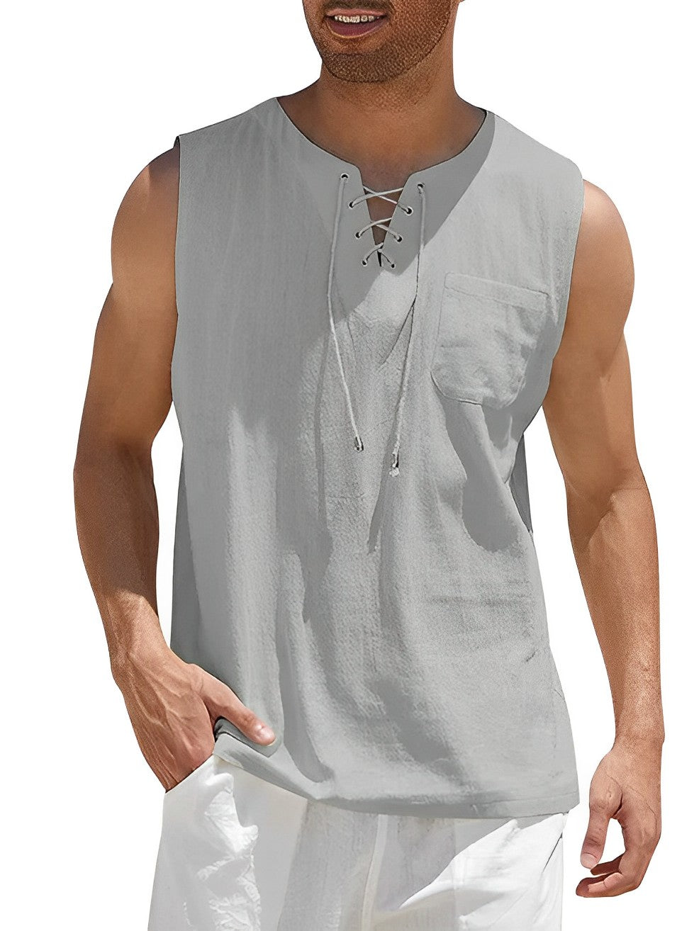 Menns Tanktop Komfortabel Pustende Stoff-6