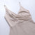 Dame Midi Kjole Drapert Polyester med Spaghetti Stropper 5