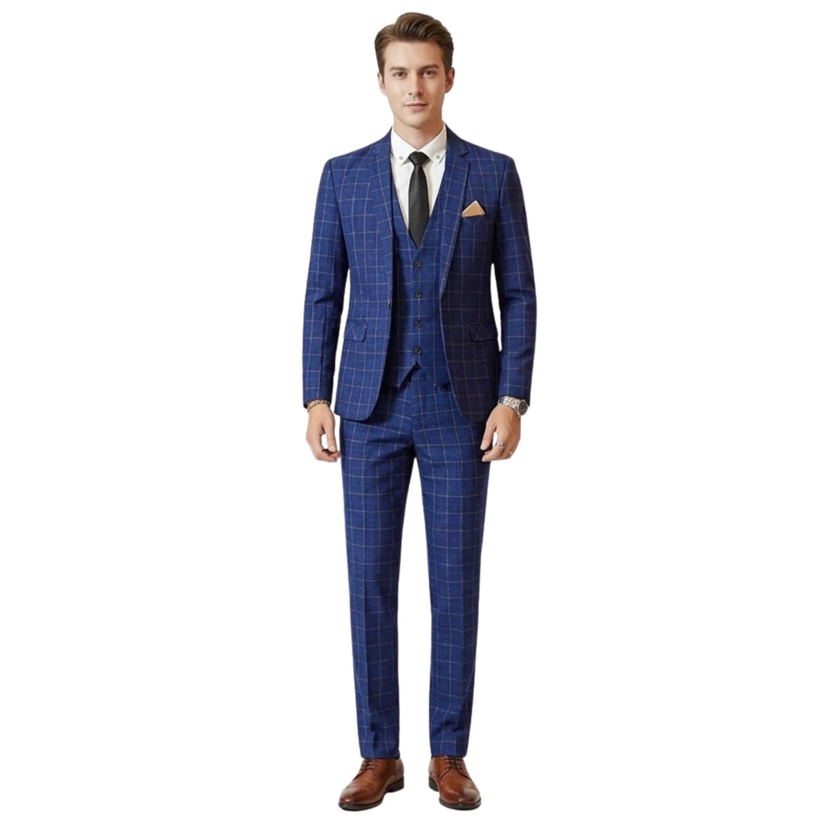 Menns Tredelt Rutete Dress