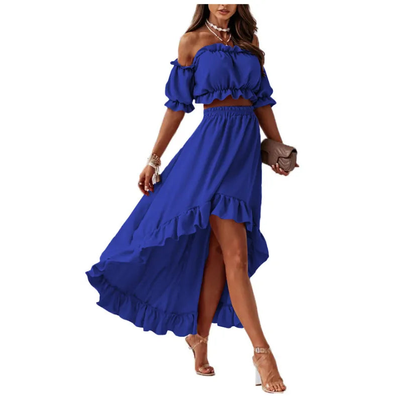 Variant image for Dame Maxikjole med Rysjer Lett Stoff – Perfekt til Bryllup og Sommerfest-9