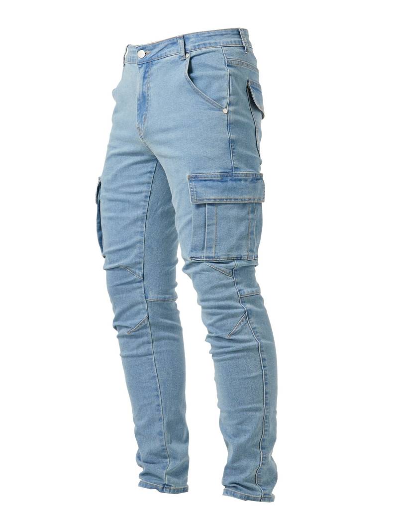 Variant image for Herre Slim-Fit Cargo Bukser 100% Bomull Moderne Design-3