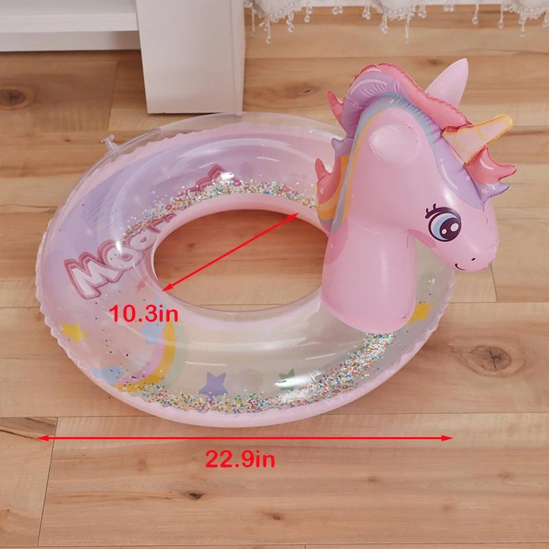 Oppblåsbar Glitter Unicorn Svømmering
