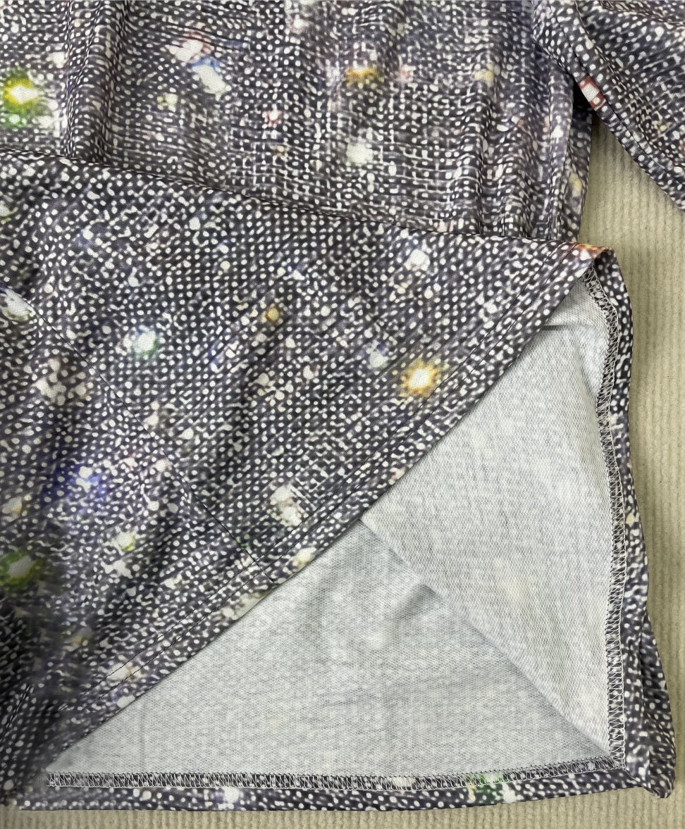 Kvinne V-hals Topp Metallisk Design Glitterprint Polyester Spandex 5