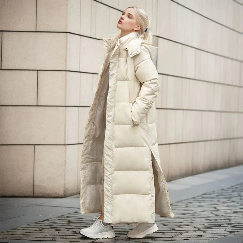 Variant image for Dame Lang Vinterjakke Elegant Høykvalitets Polyester-14