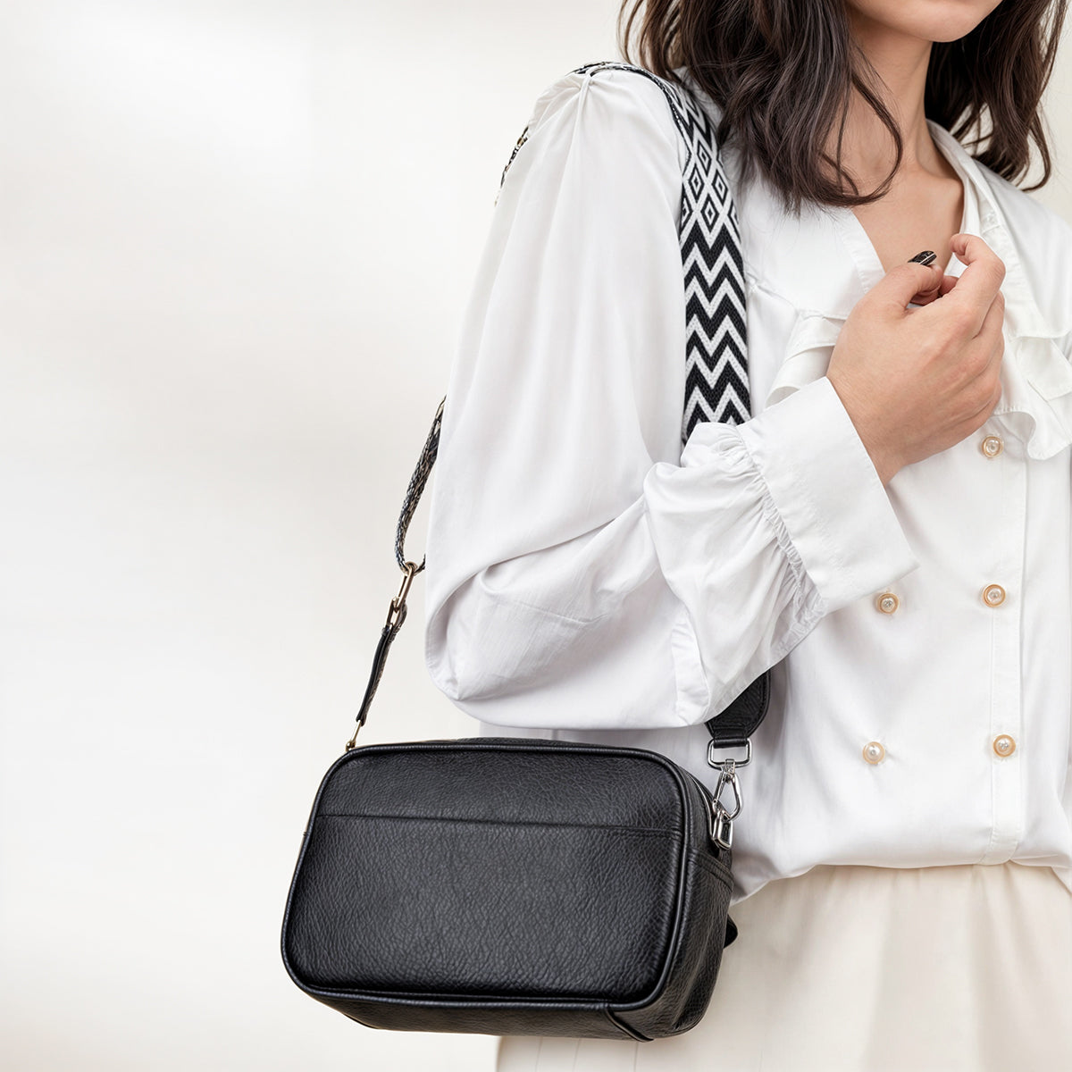 Crossbody-veske i skinn av høy kvalitet