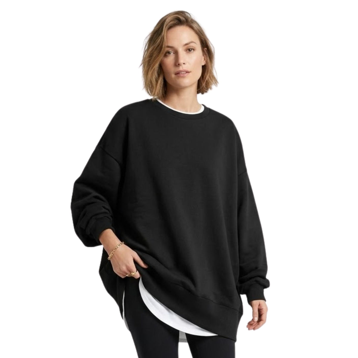 Dame Oversized Genser i Myk Materiale