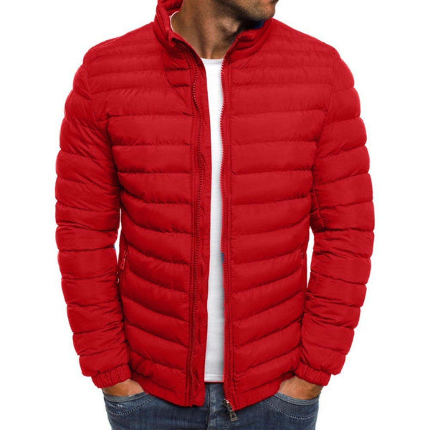 Herre Vinterjakke Stilig Gåsedun Nylon-1