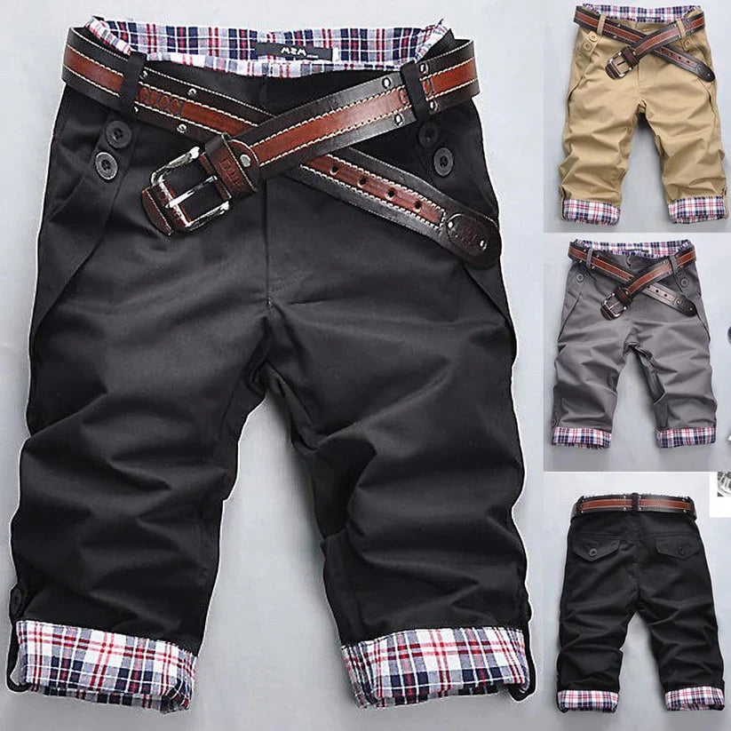 Herre Cargo Shorts Praktisk Design Bomullsblanding
