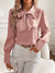 Dame Bluse Hvit Elegant Silkelook Feminine Polyester-1