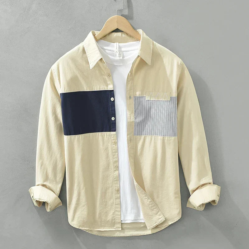 Herre Lappeteppe Skjorte Uformell Bomull 1