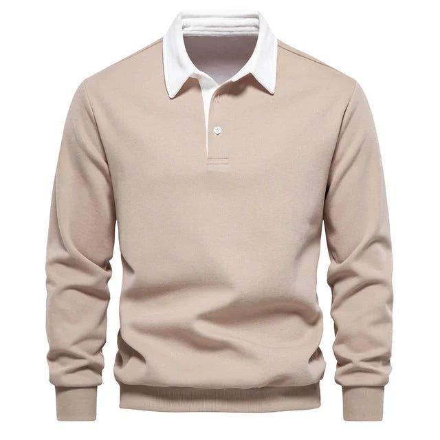 Variant image for Herre Skjorte Langermet Polo 100% Bomull Klassisk Krage-29