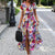Variant image for Kvinne Kjole Blomstertrykk Lett Polyester-33