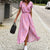 Variant image for Kvinne Kjole Blomstertrykk Lett Polyester-25