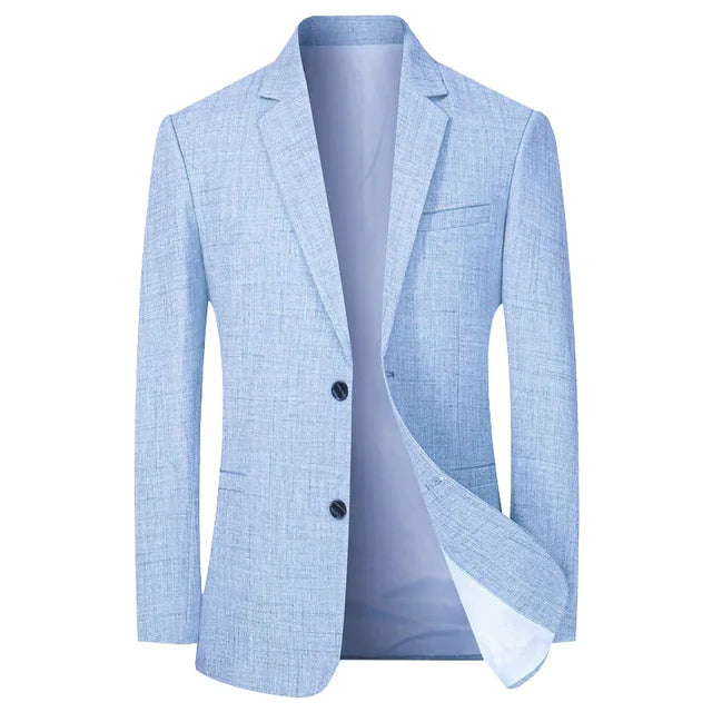 Herre Blazer Slank Passform Polyester Vintage Elegant 1