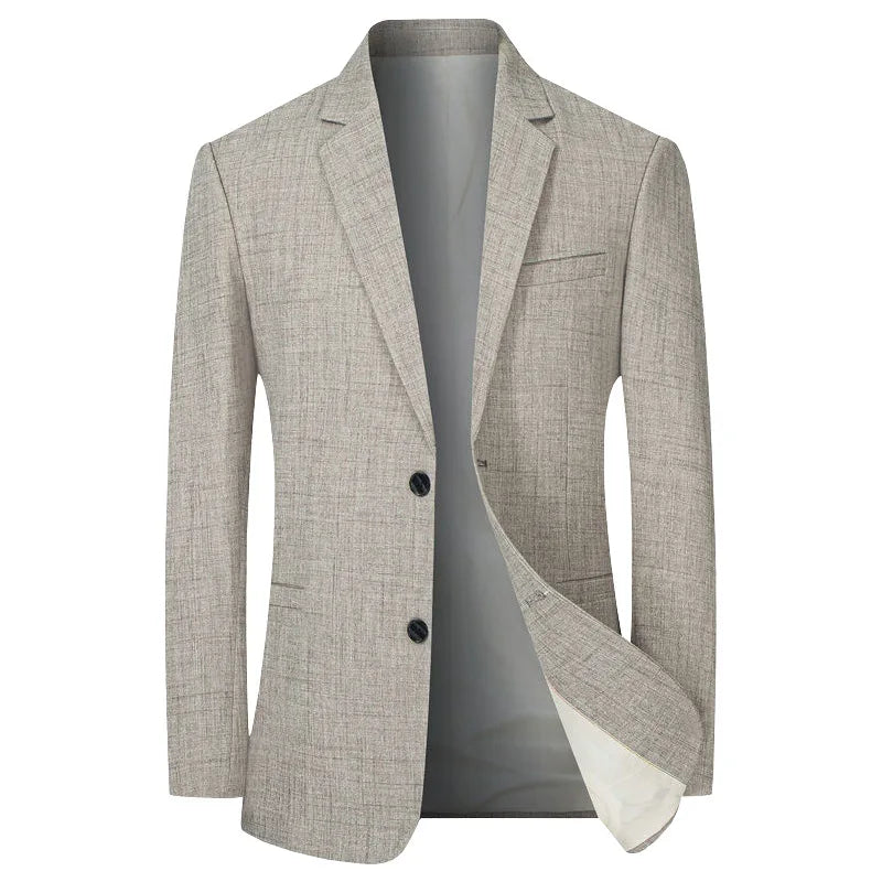 Herre Blazer Slank Passform Polyester Vintage Elegant 6