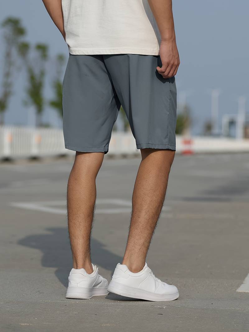 Herre Shorts Avslappet Snitt Pustende Materiale-2