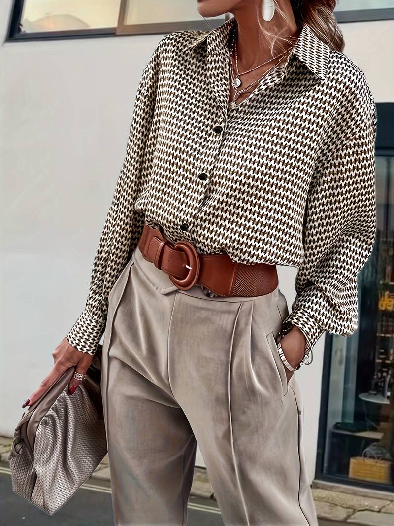 Variant image for Kvinne Vintage Bluse Langermet 100% Bomull-1
