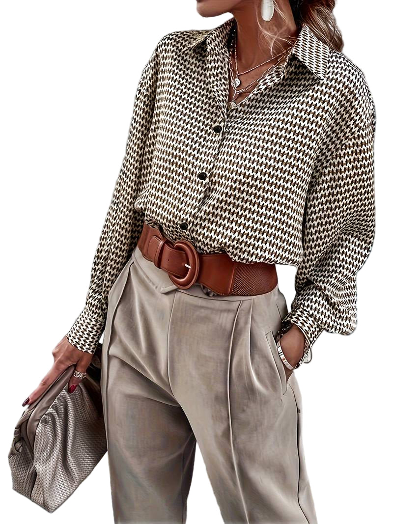 Variant image for Kvinne Vintage Bluse Langermet 100% Bomull-1