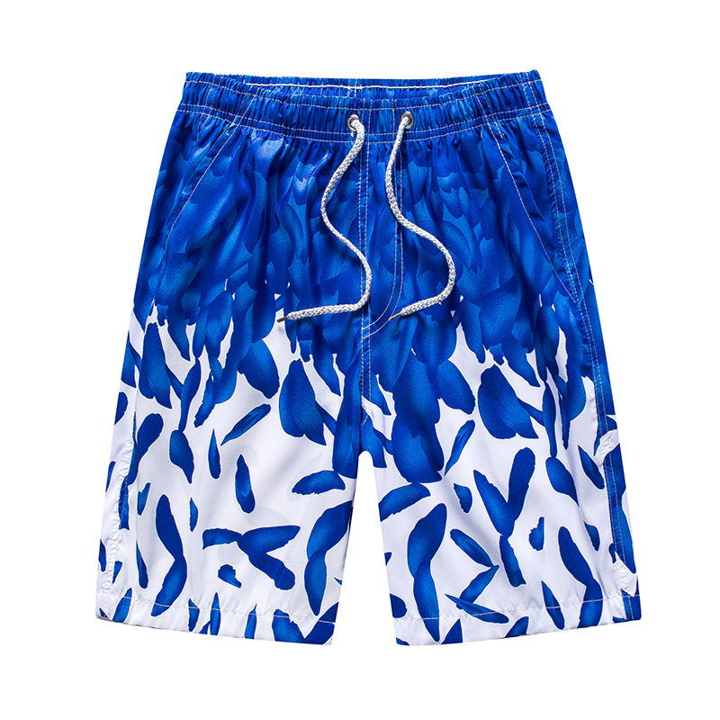 Strandshorts med trykk for menn