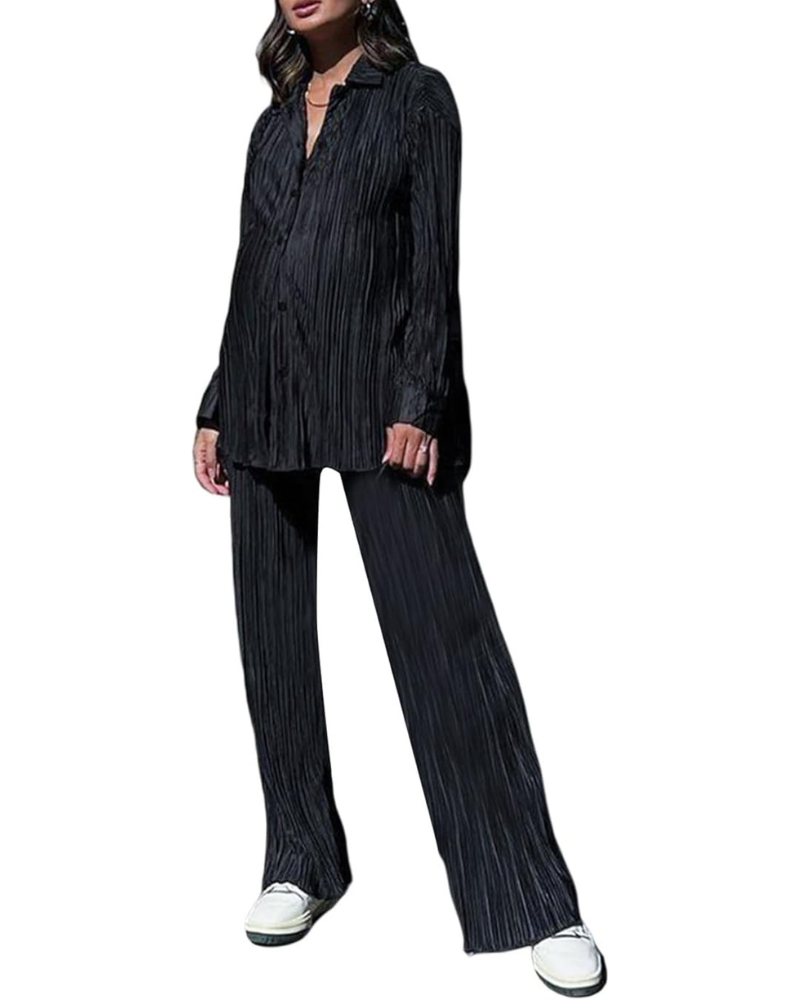 Elegant plissert duo for kvinner