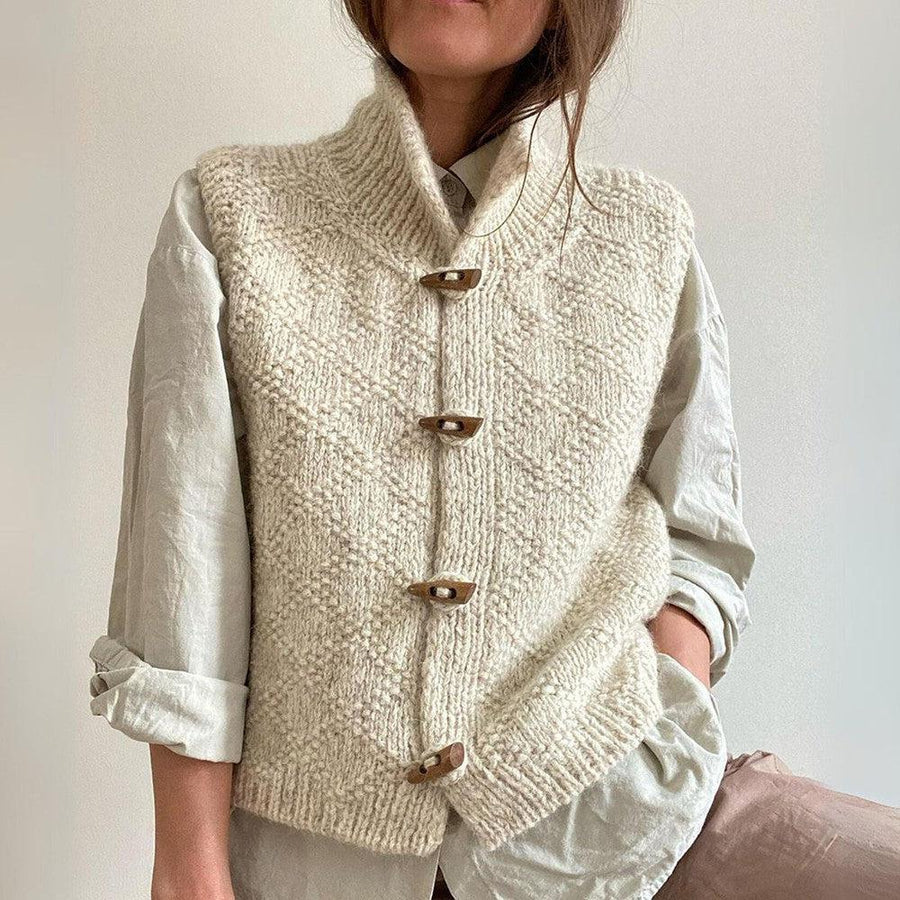 Dame Vest Elegant Wolmix Tidløs Design 1