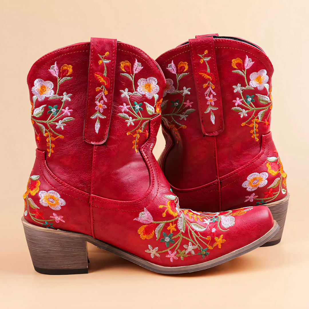 Dame Cowgirl Støvler Vintage Værbestandig Skinn 6
