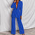 Variant image for Dame Blazer og Bukser Sett Elegant Polyester Komfortabel Passform-31