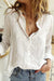 Dame Bluse V-hals Broderi Polyester-1