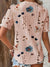 Dame Bluse V-hals Lett Stoff-6