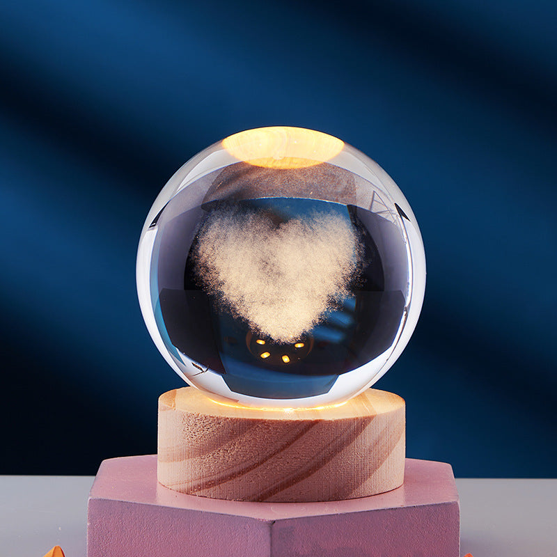 3D Nattlampe med Krystalldesign 15