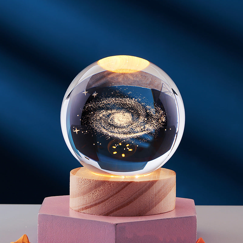 3D Nattlampe med Krystalldesign 16