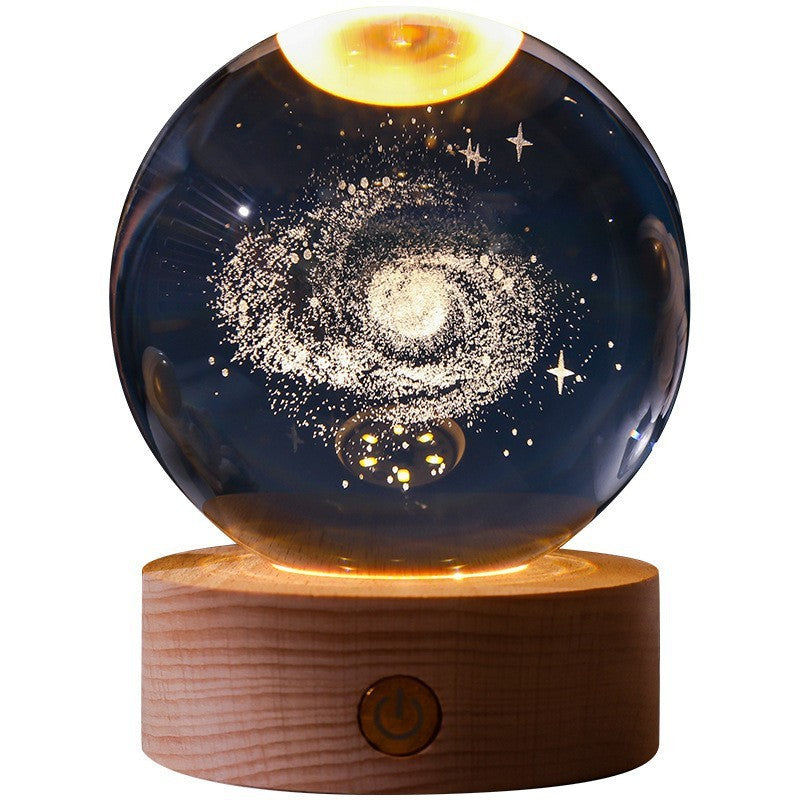 3D Nattlampe med Krystalldesign 4