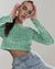 Variant image for Kvinne Crop Top Glitrende Høykvalitets Tekstil-25