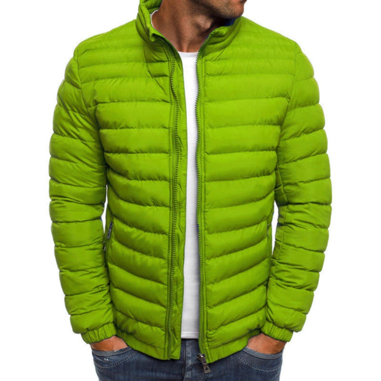 Herre Vinterjakke Stilig Gåsedun Nylon-3