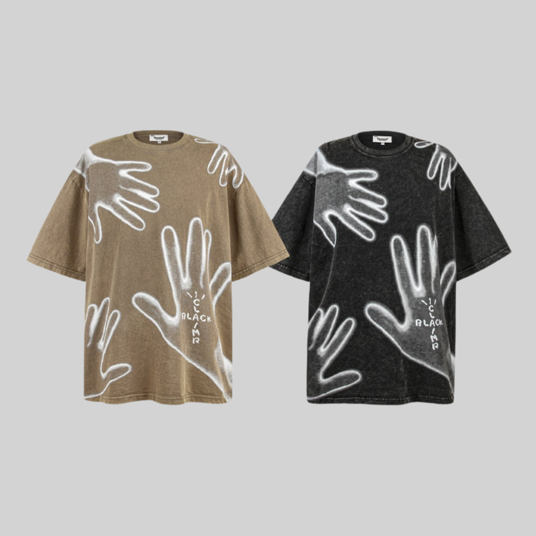 Herre Overdimensjonert Skjorte Grafisk Design 100% Bomull 5