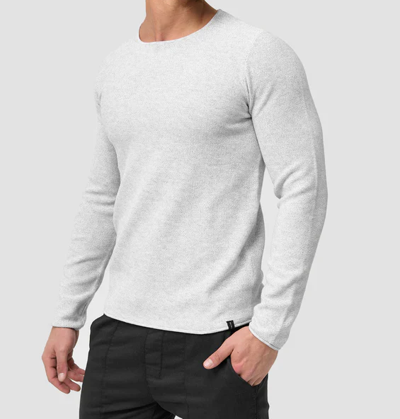 Herre Half Zip Genser Elegant 100% Bomull-3