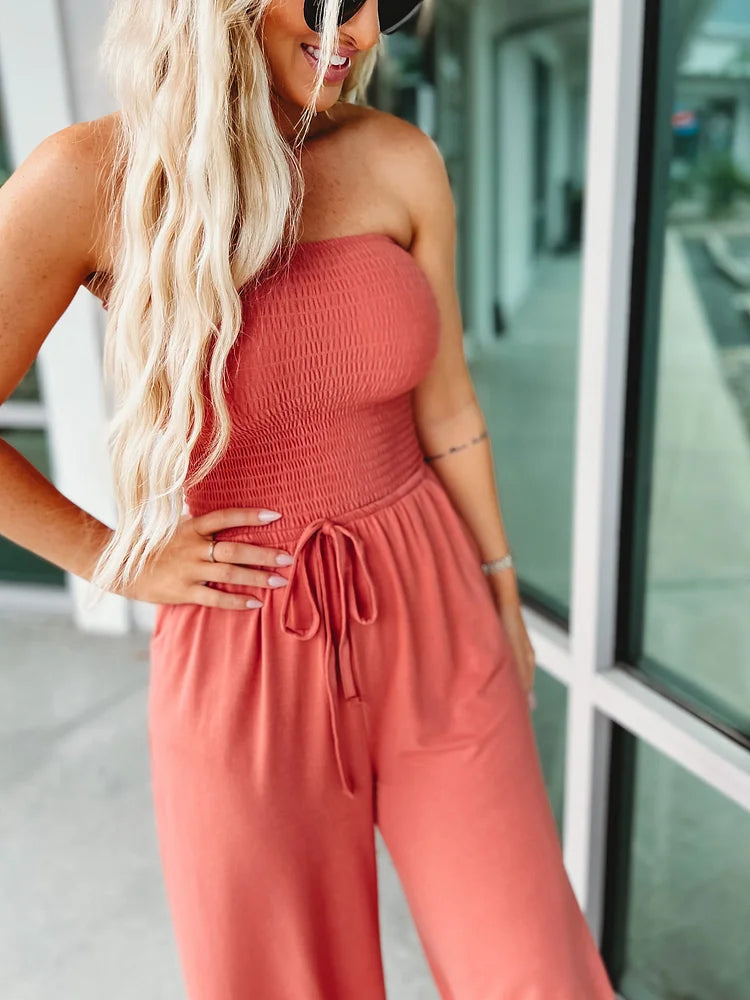 Dame Jumpsuit Off-Shoulder Elegant Polyester-2