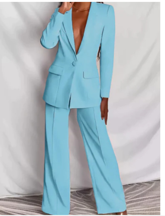 Variant image for Dame Blazer og Bukser Sett Elegant Design Høykvalitetsstoffer-3