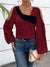 Kvinne Bluse Fargeblokk Elegant Langermet Polyester