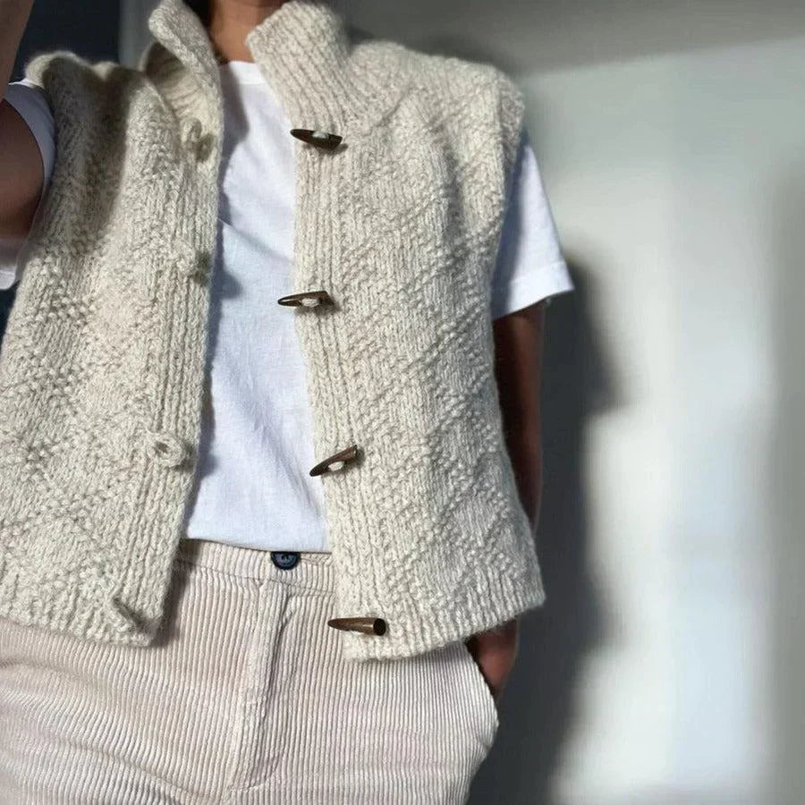 Dame Vest Elegant Wolmix Tidløs Design 2