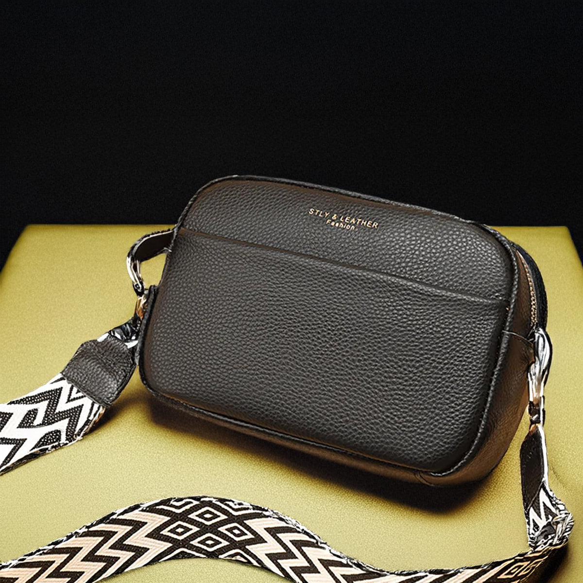 Crossbody-veske i skinn av høy kvalitet