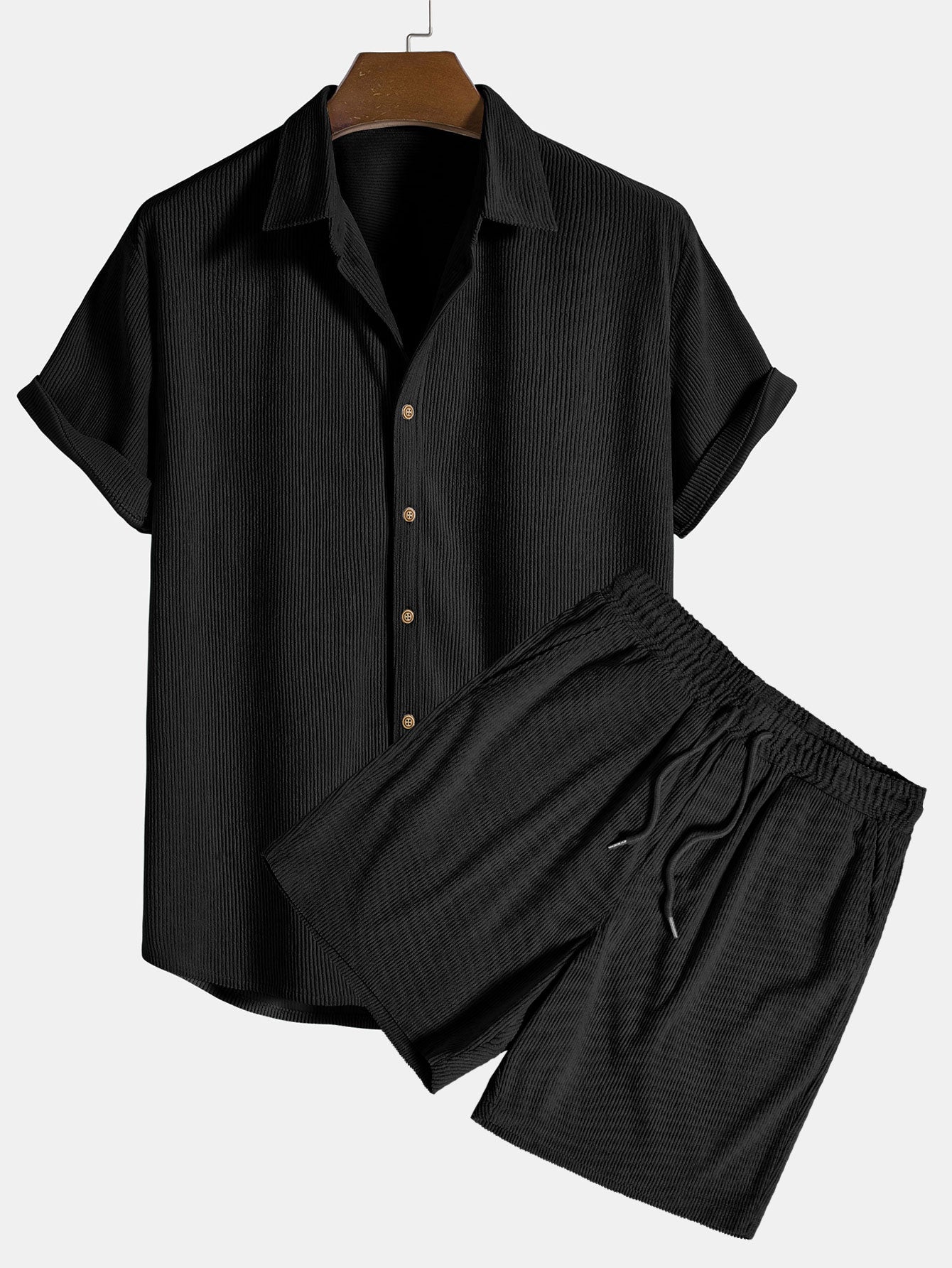 Herre 2-delt Sett Corduroy Stilig Design-2