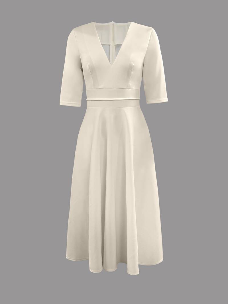 Kvinne A-linje Swing Kjole Retro 60-talls Polyester 4