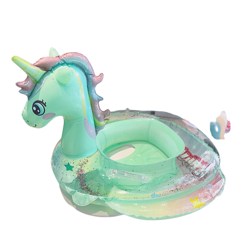 Oppblåsbar Glitter Unicorn Svømmering