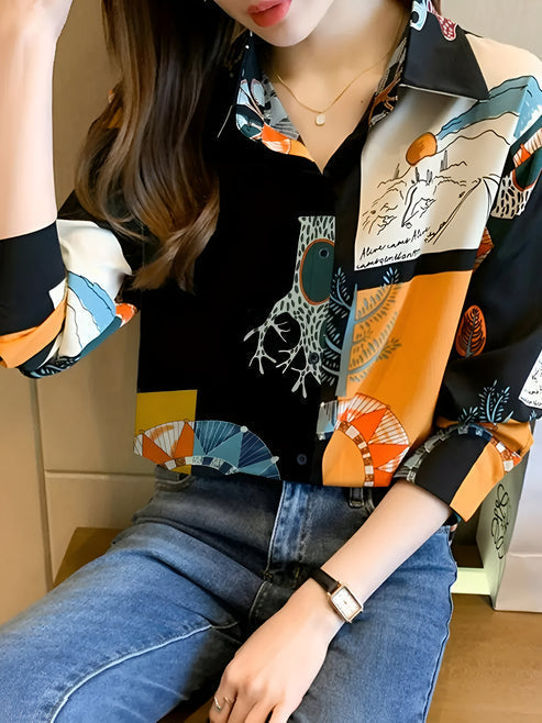 Variant image for Kvinne Bluse Vintage-Inspirert 100% Bomull-1