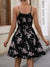 Dame Sommerkjole Blomstertrykk Spaghetti Stropper Polyester
